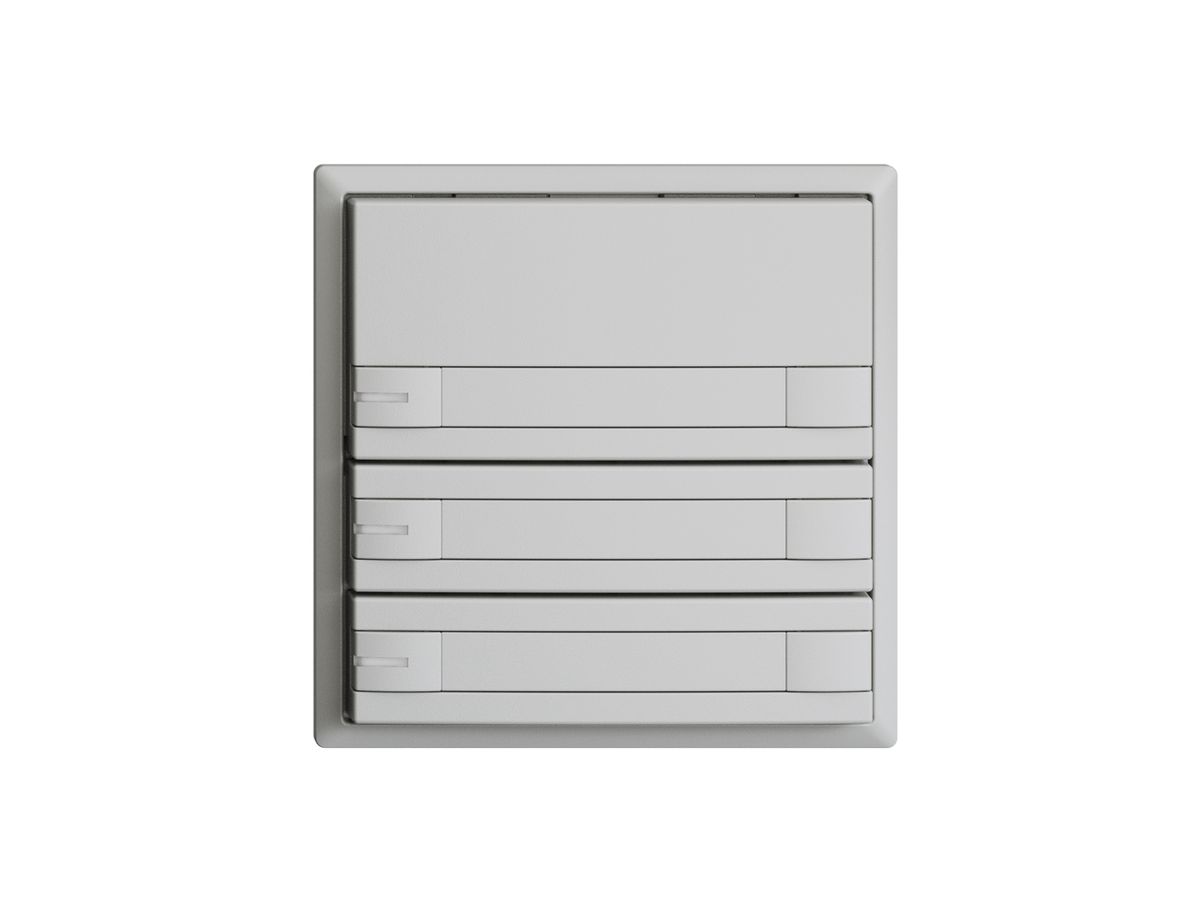 UP-Taster KNX 3-fach EDIZIOdue hellgrau RGB mit LED mit Papiereinlage