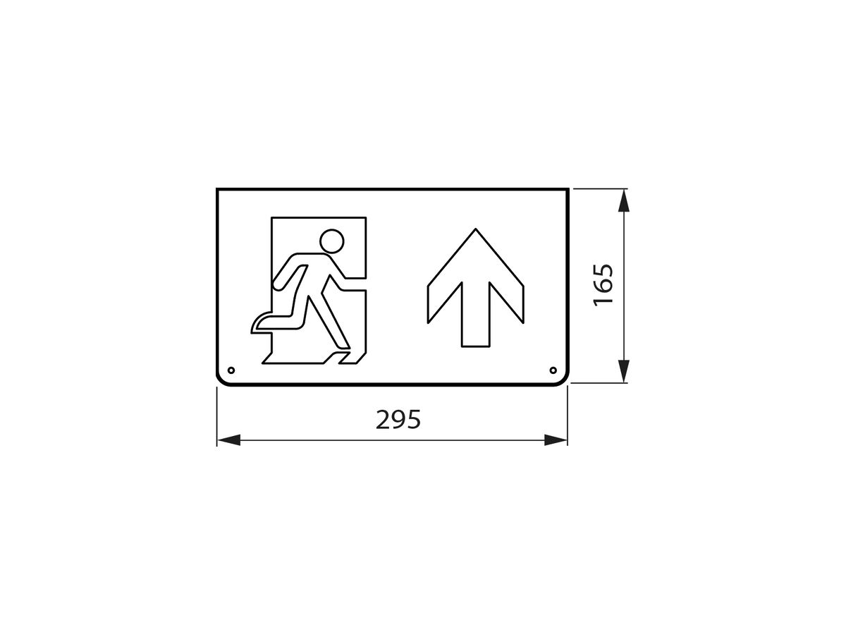 Piktogramm-Set Philips EM159Z Ausgang links und rechts Doppelseitig 270×163mm
