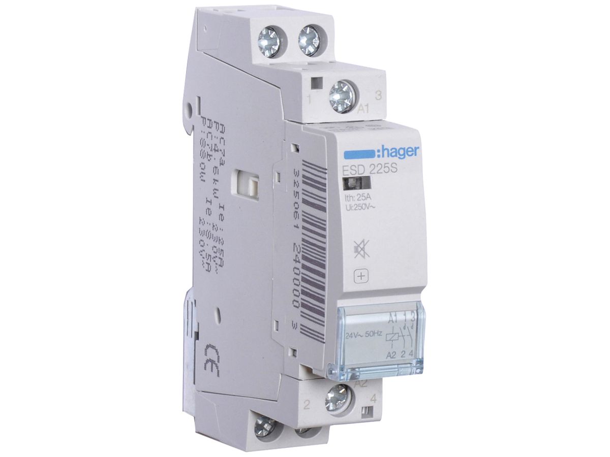 REG-Schütz Hager 24VAC 2 Schliesser 25A brummfrei 1TE