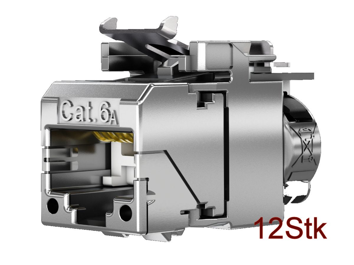 Anschlussmodul RJ45 Telegärtner Cat.6A - AMJ-SL, abgeschirmt, Pack à 12Stk
