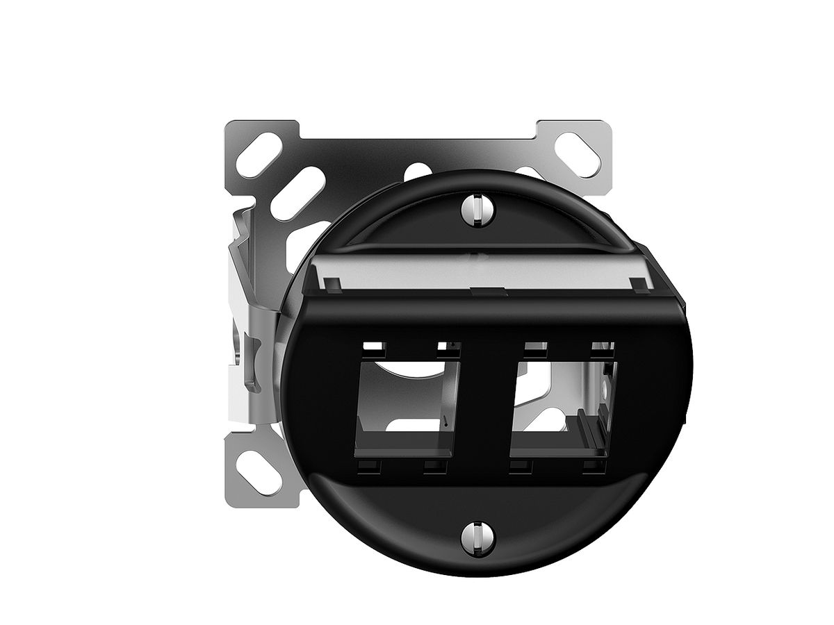 AP-Montageset Sdue QX.CO.54, mit Schrägauslasshaube 2×RJ45 freenet schwarz