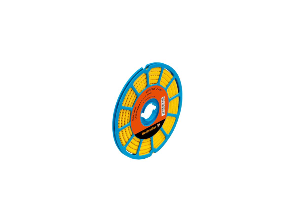 Leitermarkierer Weidmüller CLI C CD für Ø1…3mm 3×3.4mm Aufdruck: 1, gelb