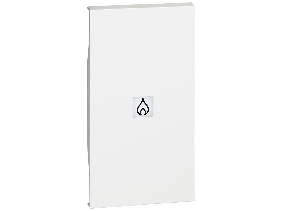 Tastenabdeckung Living Now 2 Module beleuchtbar mit Symbol Feuer weiss