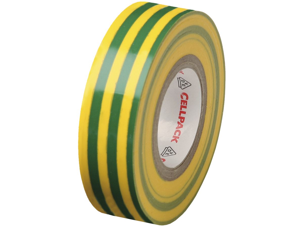 Isolierband Cellpack 128 15mm×10m grün-gelb