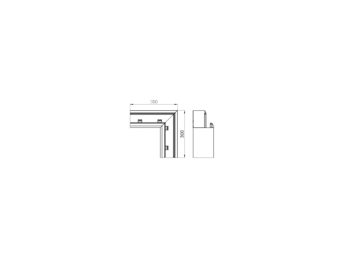 Flachwinkel Bettermann GEK-S fallend 133×110mm reinweiss