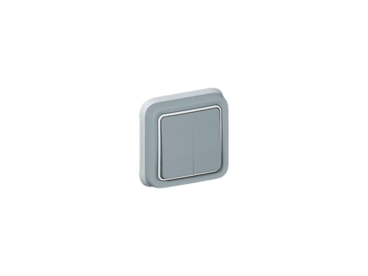 UP-Storenschalter PLEXO grau 2×AV/1L