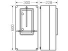 Zählergehäuse Hensel Mi, 300×600×228mm, mit Klappfenster, IP 54