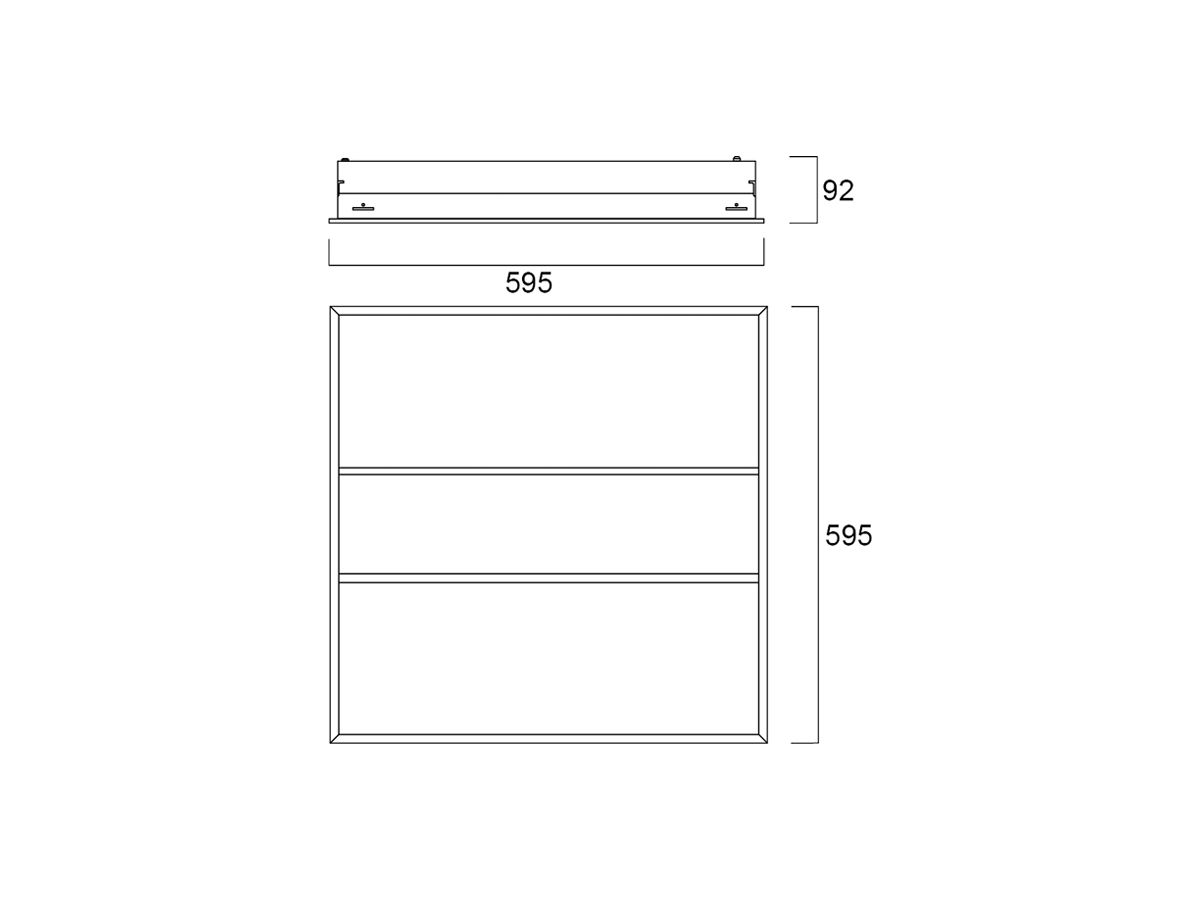 LED-Panelleuchte Sylvania Officelyte600HO 33.5W 4400lm 840 595×595 ws