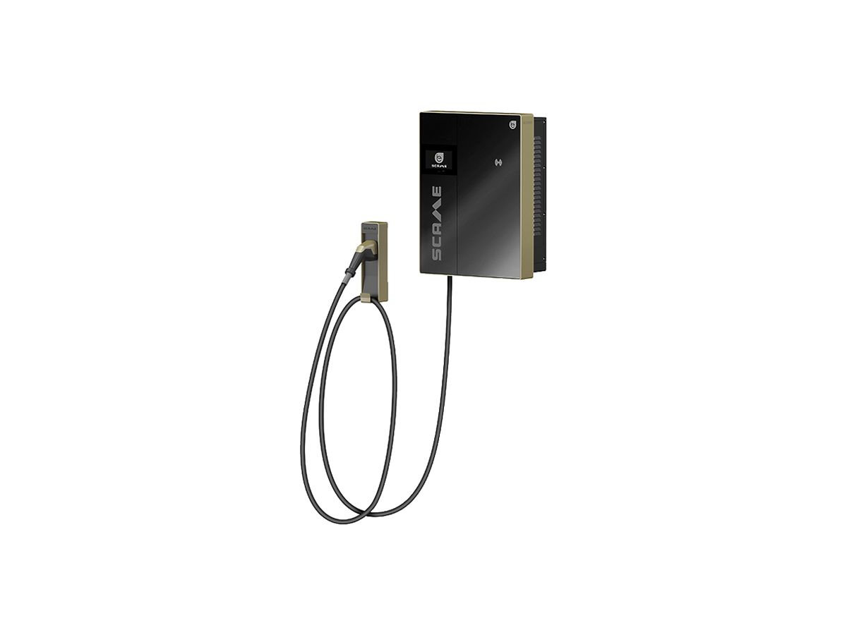 Wandladestation Scame BE-D 25kW 60ADC 1×T2 CCS 4.5m IP55