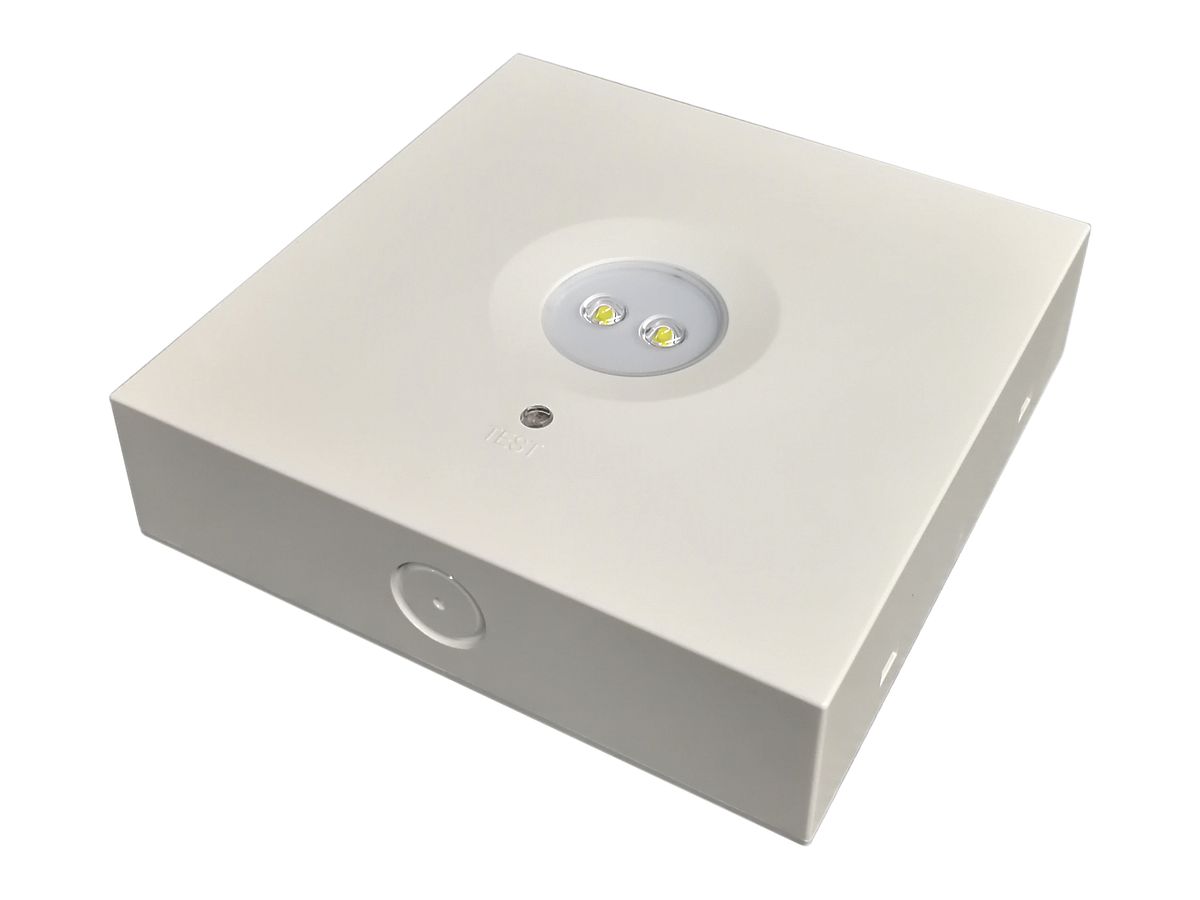 LED-Antipanik- und Fluchtwegspot AL-P 2×1W, Einzelbatterie 1h, Deckenmontage