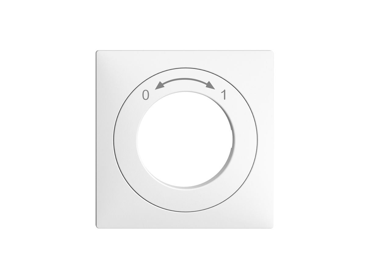 Frontset EDIZIOdue 0<->1 weiss 60×60mm für Schwenktaster