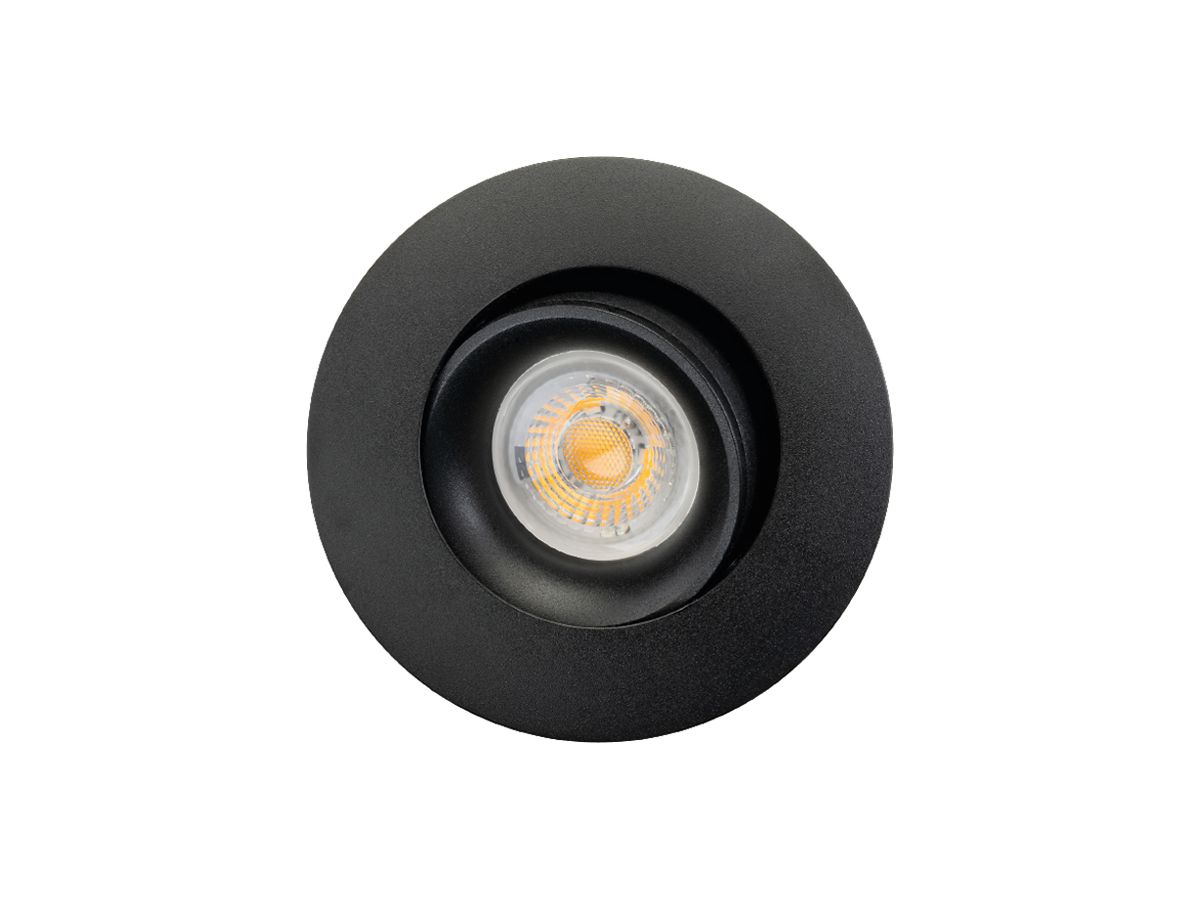 LED-Downlight SG Junistar Bio 5W 510lm 940 IP20/IP44 45° DIM Ø94mm schwarz 8Stk