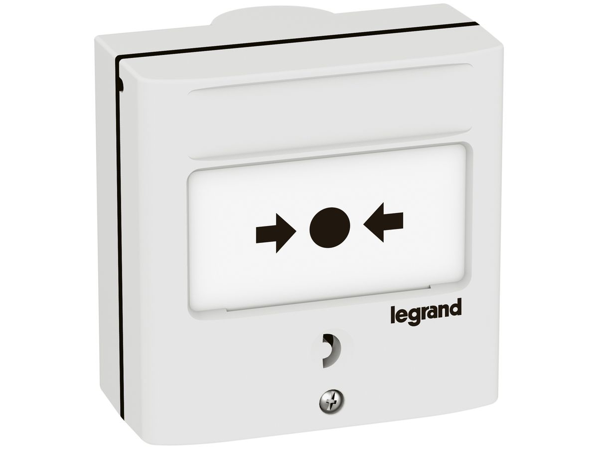 AP-Alarmtaster Legrand 1L S+Ö weiss
