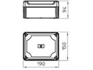 Kabelabzweigkasten Bettermann geschl. 190×150×94mm mit Deckel transparent