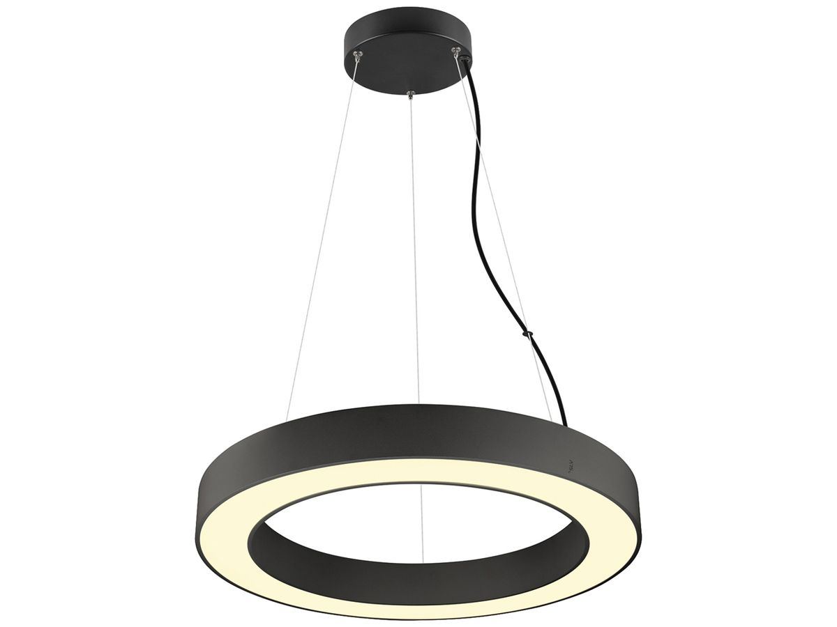 LED-Pendelleuchte SLV MEDO RING 60 27W 3750lm 930/940 DIM Ø600mm schwarz