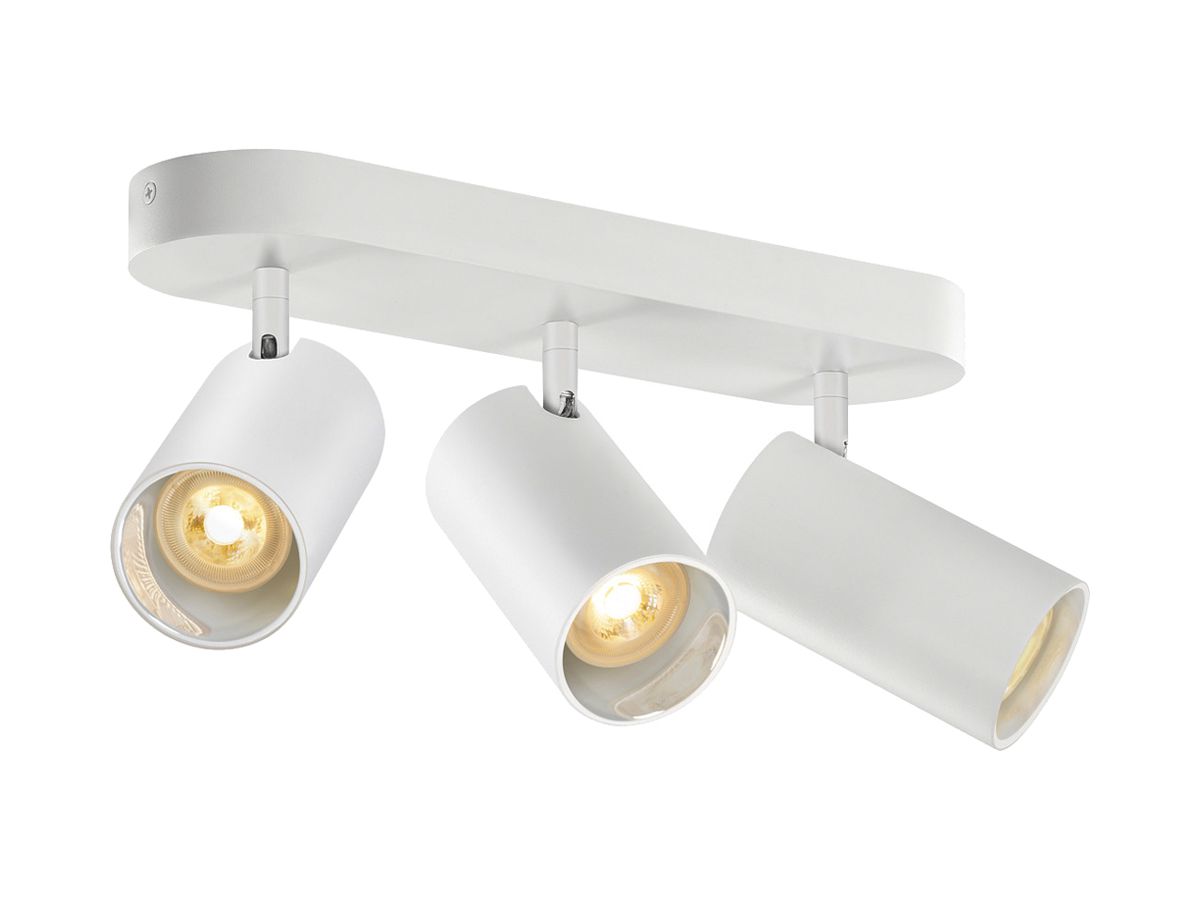 Spot SLV ASTO TUBE GU10 3×10W Ø70×125mm weiss