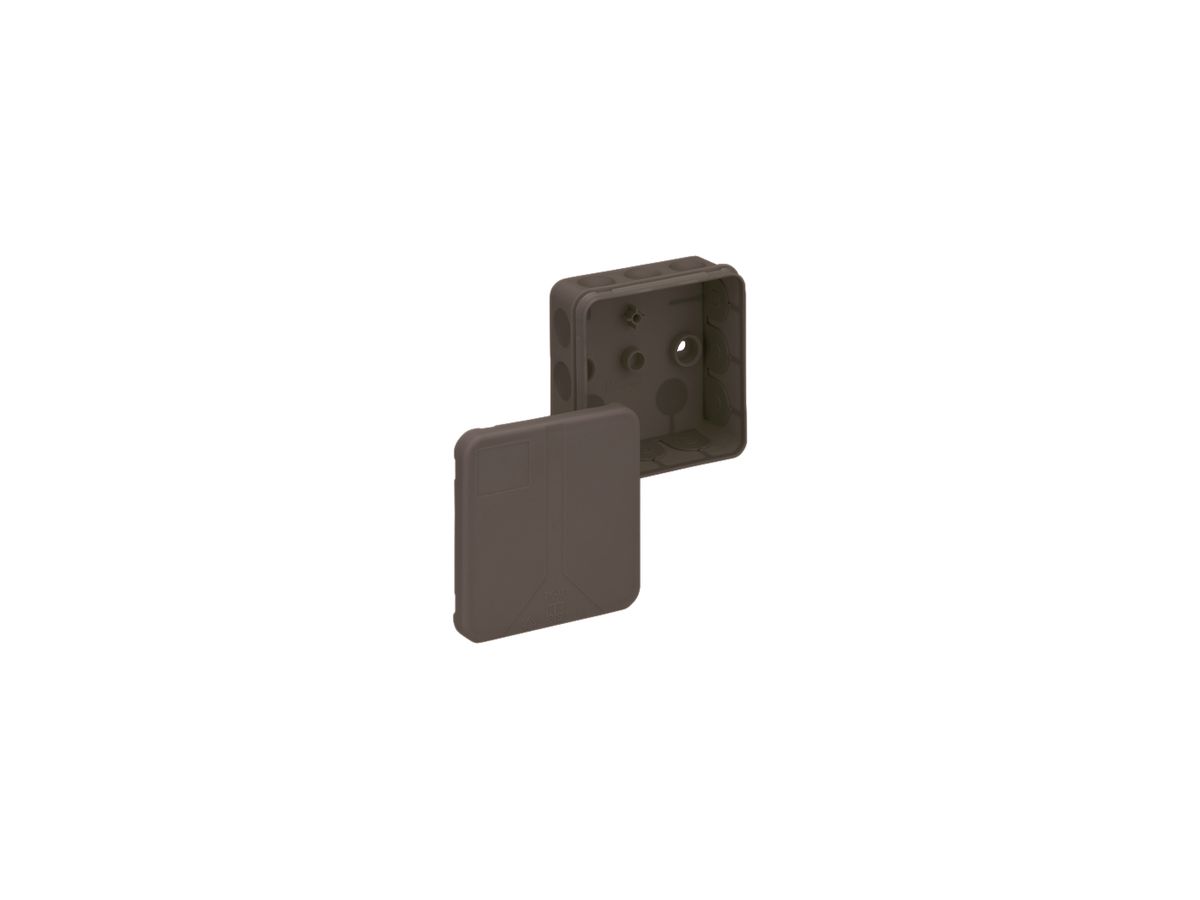 AP-Abzweigdose 2K-12 85×85×37mm, braun, IP55