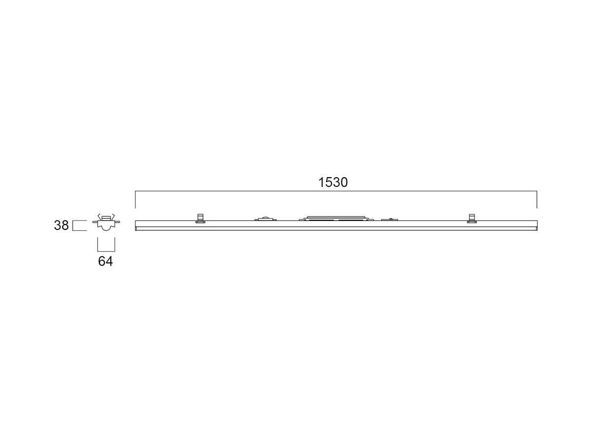 LED-Leuchteinsatz Sylvania RetrunKit 75W 6000…11000lm 3000…5000K DA 1530mm weiss