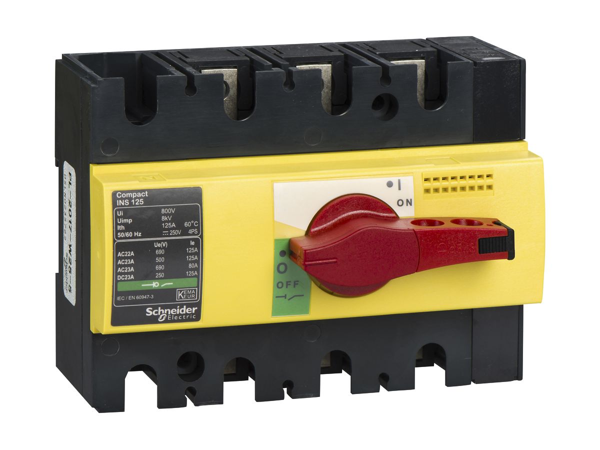 EB-Lasttrennschalter Schneider Electric NS-I 125 3L gelb/rot