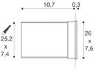 EB-LED-Wandleuchte SLV BRICK MESH 5W 150lm 830 IP65 260×110mm Edelstahl