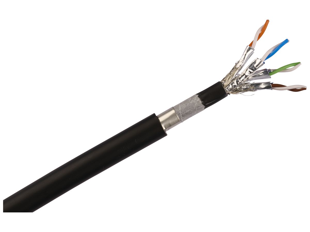 Datenkabel R&M CAT7A S/FTP 4P AWG22 1200MHz B2ca schwarz 500m