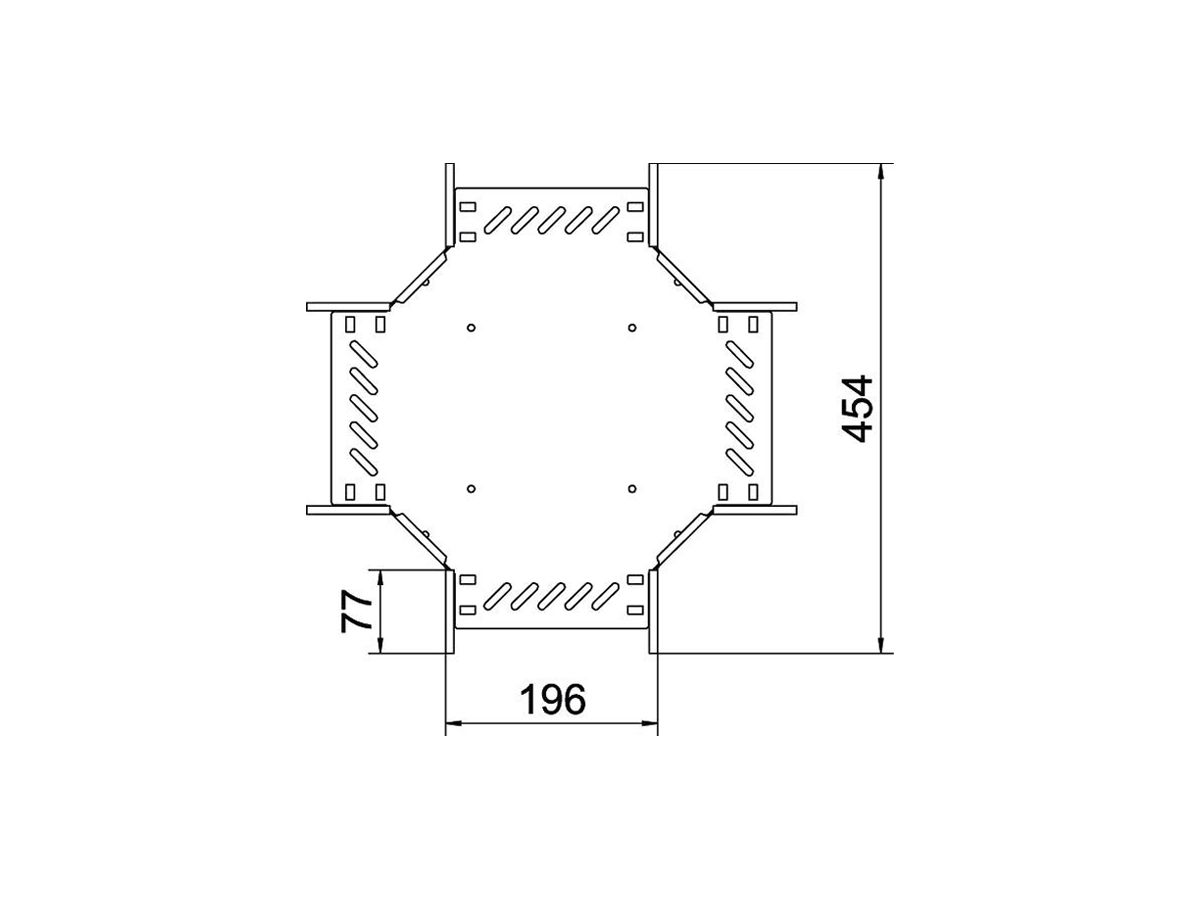 Kreuzstück BET RK 60×200mm Edelstahl A2 blank