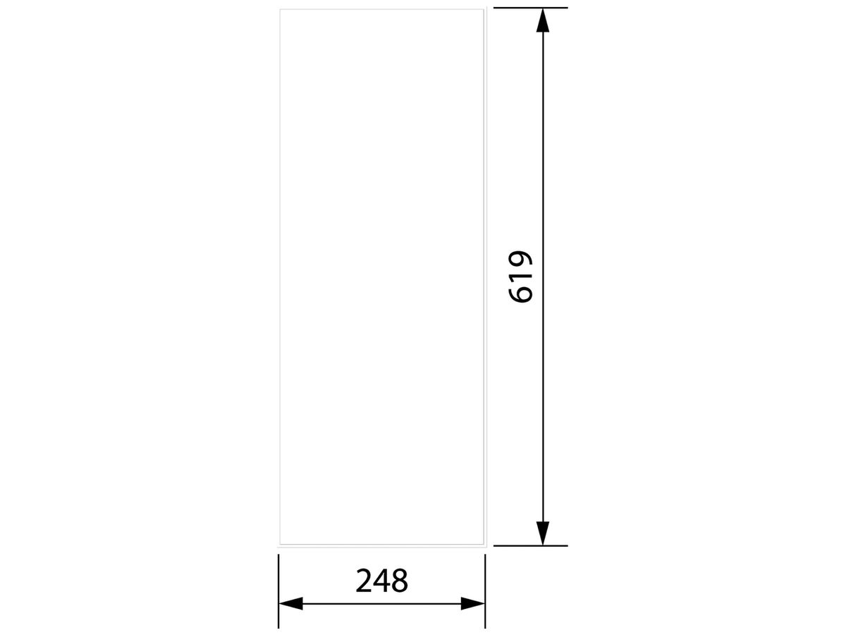 Tür links Hager univers für AP-Feldverteiler FWB43 650×800mm