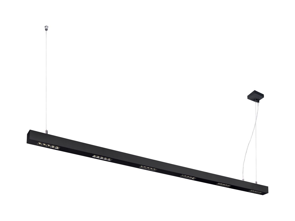 LED-Pendelleuchte SLV Q-LINE PD BAP 85W 4000K 4600lm 2000×60×60  30° schwarz
