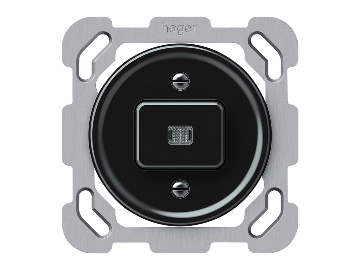 UP-Leuchtdruckschalter origin Sch 6 LED 77×77mm schwarz