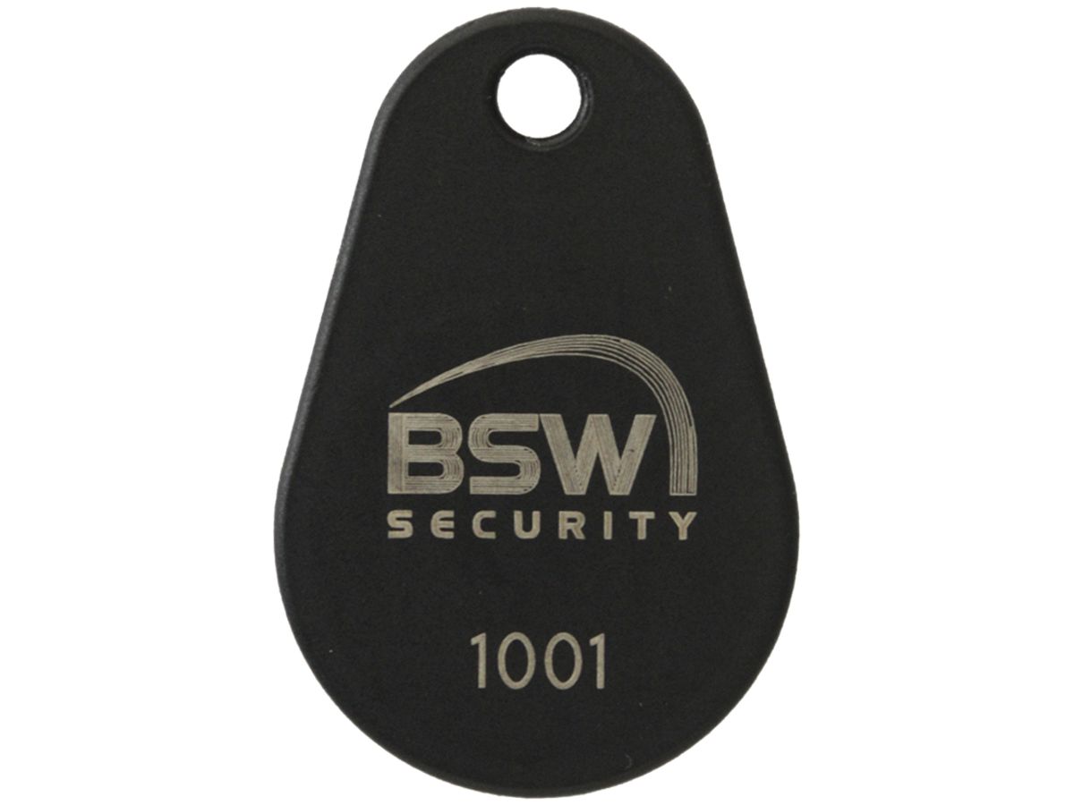 ID-Schlüsselanhänger BSW proX (EM 4102/01), für proX-Leser, graviert, schwarz