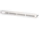 Patchpanel 19" H-LINE M, 24-Port Keystone leer geschirmt 1HE, Edelstahl