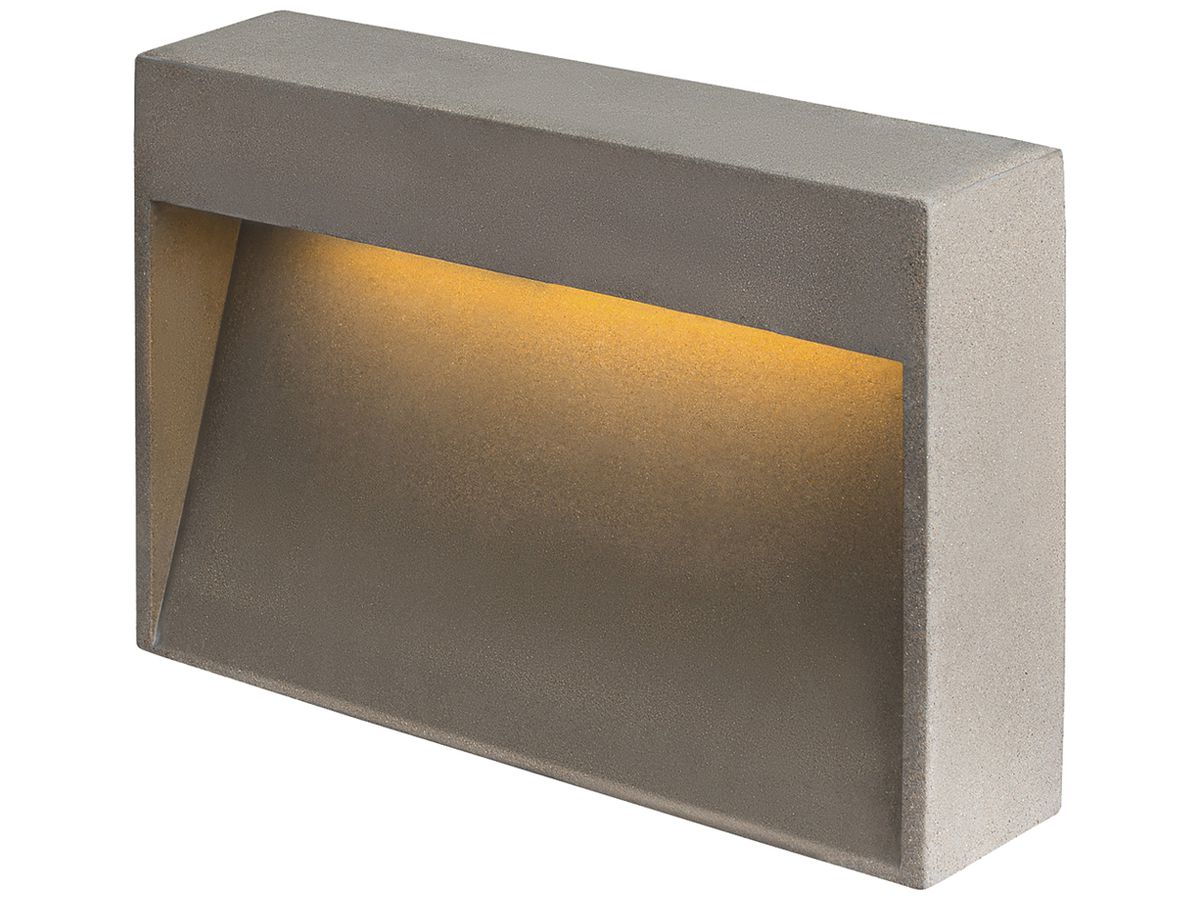 LED-Wandleuchte SLV CONCRETO M 8.5W 350lm 830 IP65 250×150mm grau