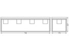 Decken-/Wandleuchte LEDVANCE DECOR NAIROBI E27 4×15W 750×170mm schwarz