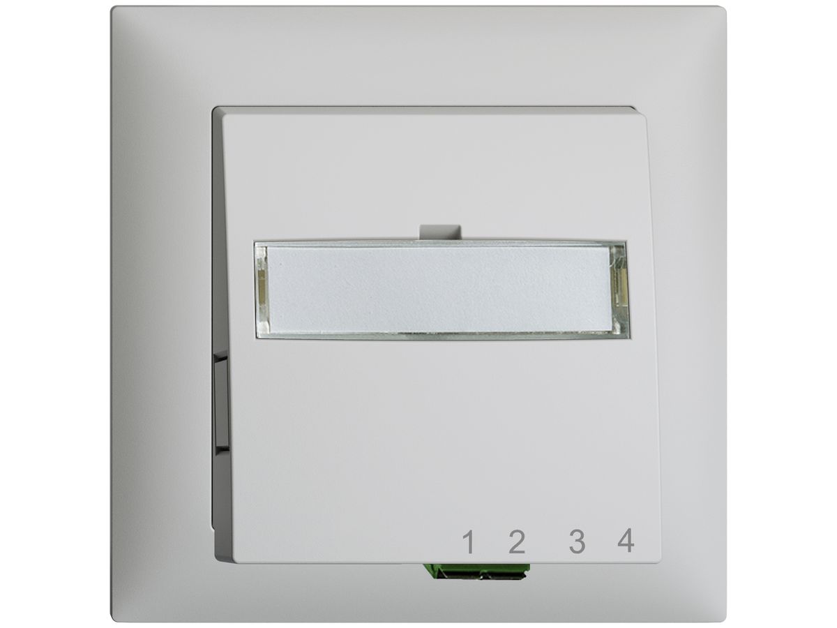 UP-Anschlussdose FTTH EDIZIOdue FH 1×LC APC Duplex FMI hellgrau