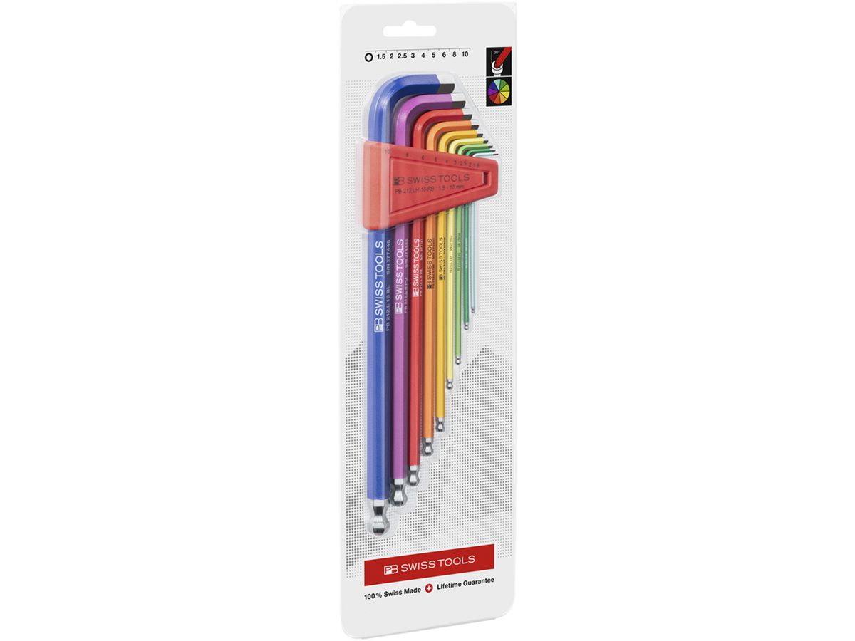 Stiftschlüssel-Satz PB 212 LH-10 RB CN 1.5, 2, 2.5, 3, 4, 5, 6, 8, 10