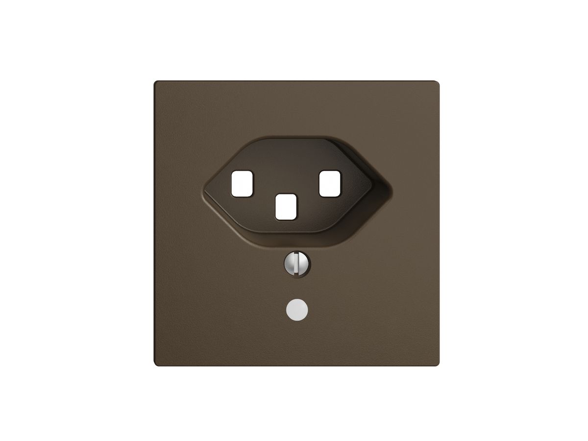 Frontplatte EDIZIOdue T23 coffee 60×60mm mit Linse