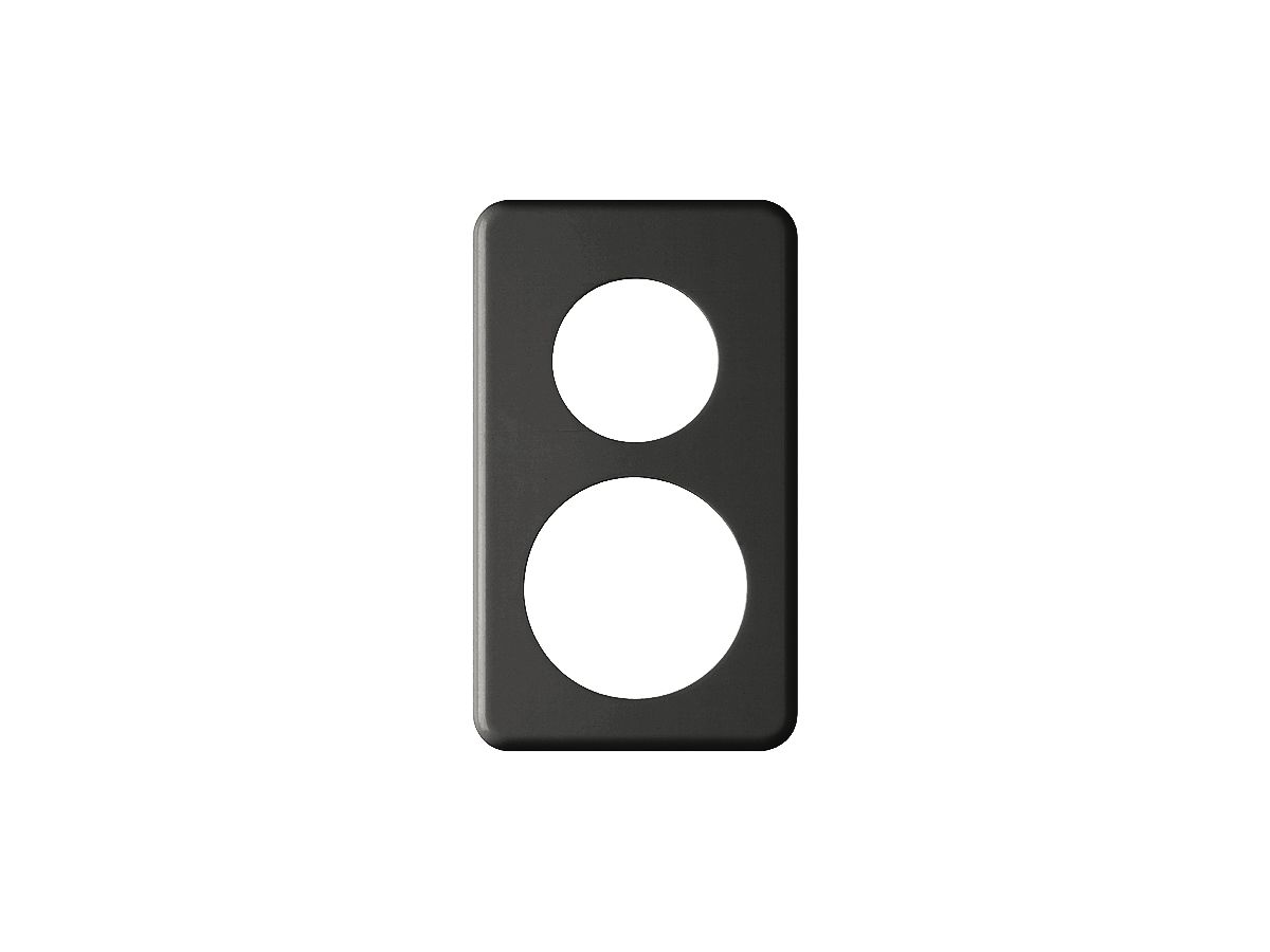 Abdeckplatte I-I 43+58mm schwarz