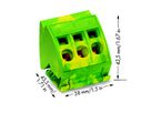 Anschlussblock PE WAGO 16mm² grün-gelb
