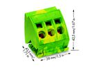 Anschlussblock PE WAGO 16mm² grün/gelb