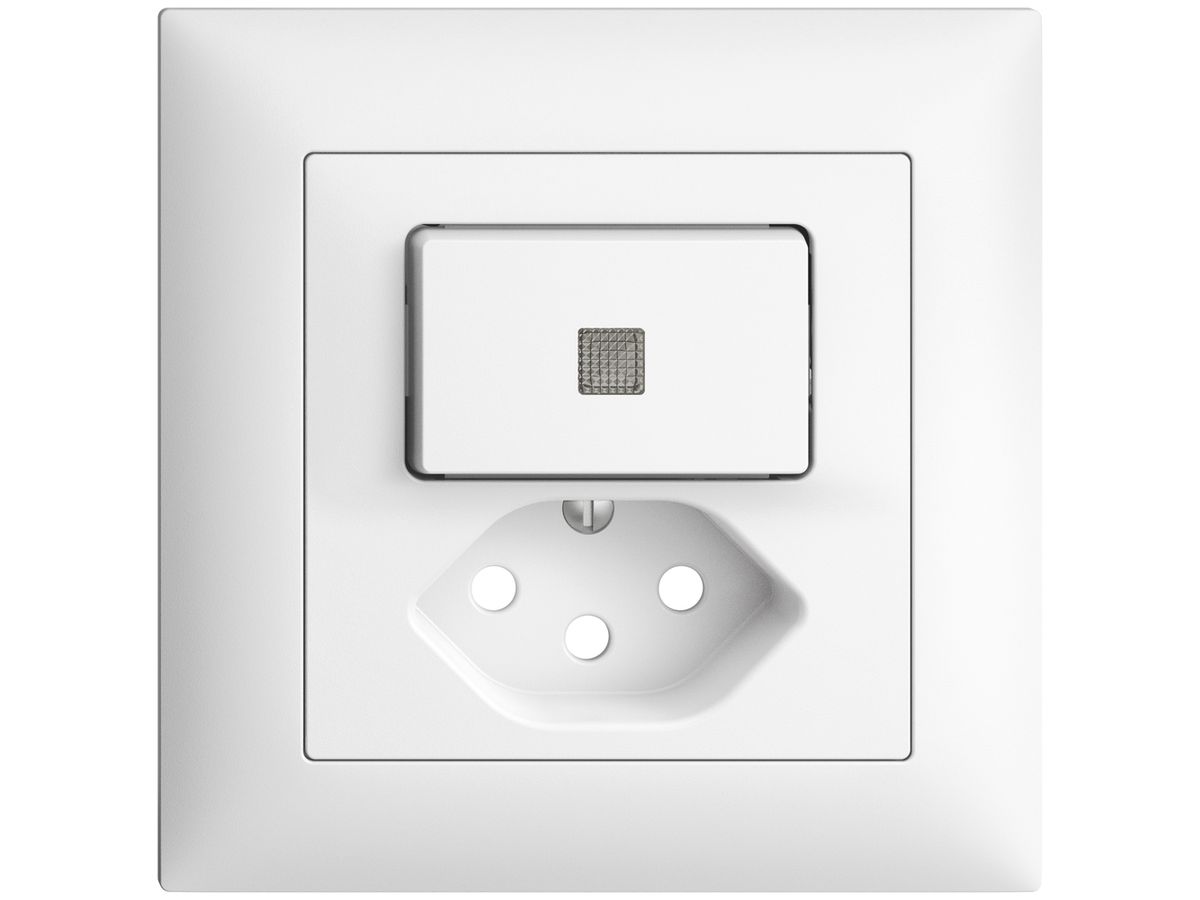 UP-Frontset EDIZIOdue T13 weiss 88×88mm mit Linse für Kleinkombi