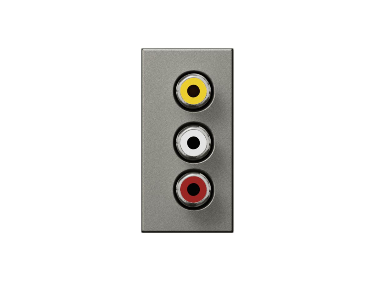 EB-RCA-Komposit&Audio-Stereo-Dose MOS magnesium 1 Modul