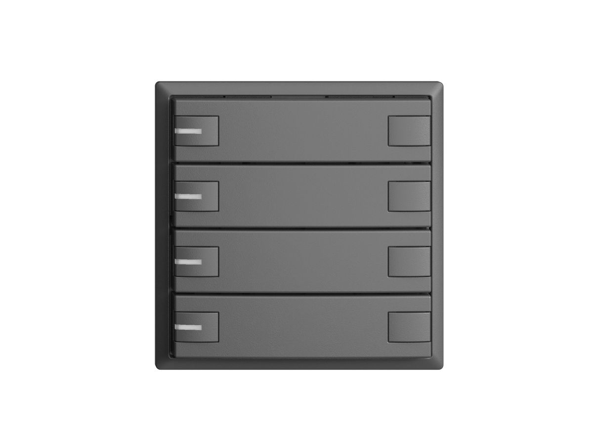 KNX-Taster RGB EDUE, 250mW, m.RGB-LED, 4×Taste, 2×Tastenb., dgu