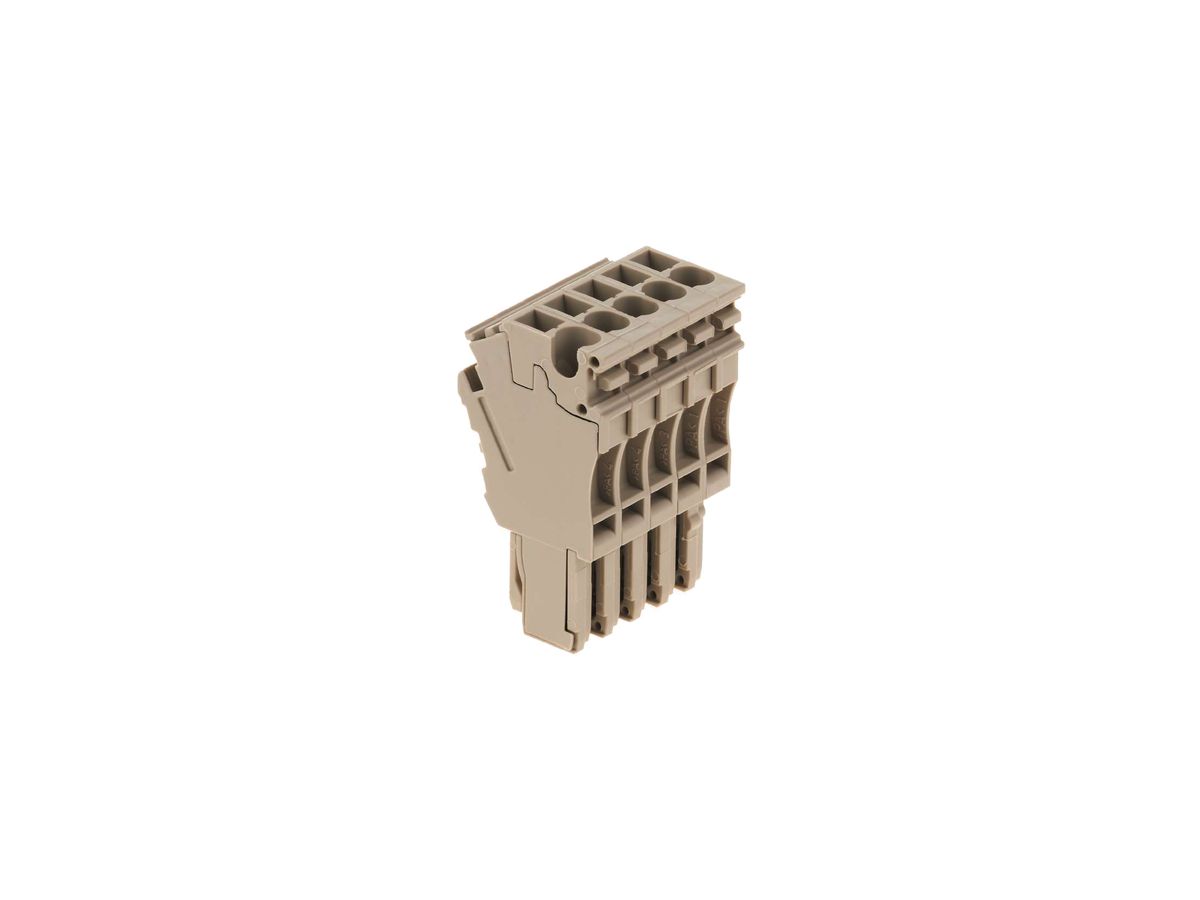 Stecker Weidmüller ZP 2.5/1AN/QV/5 Zugfeder 2.5mm² 5L beige