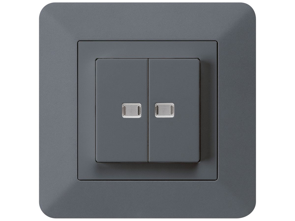 UP-Leuchtdruckschalter kallysto.trend 1/3+3/1 mit 2 Linsen anthrazit