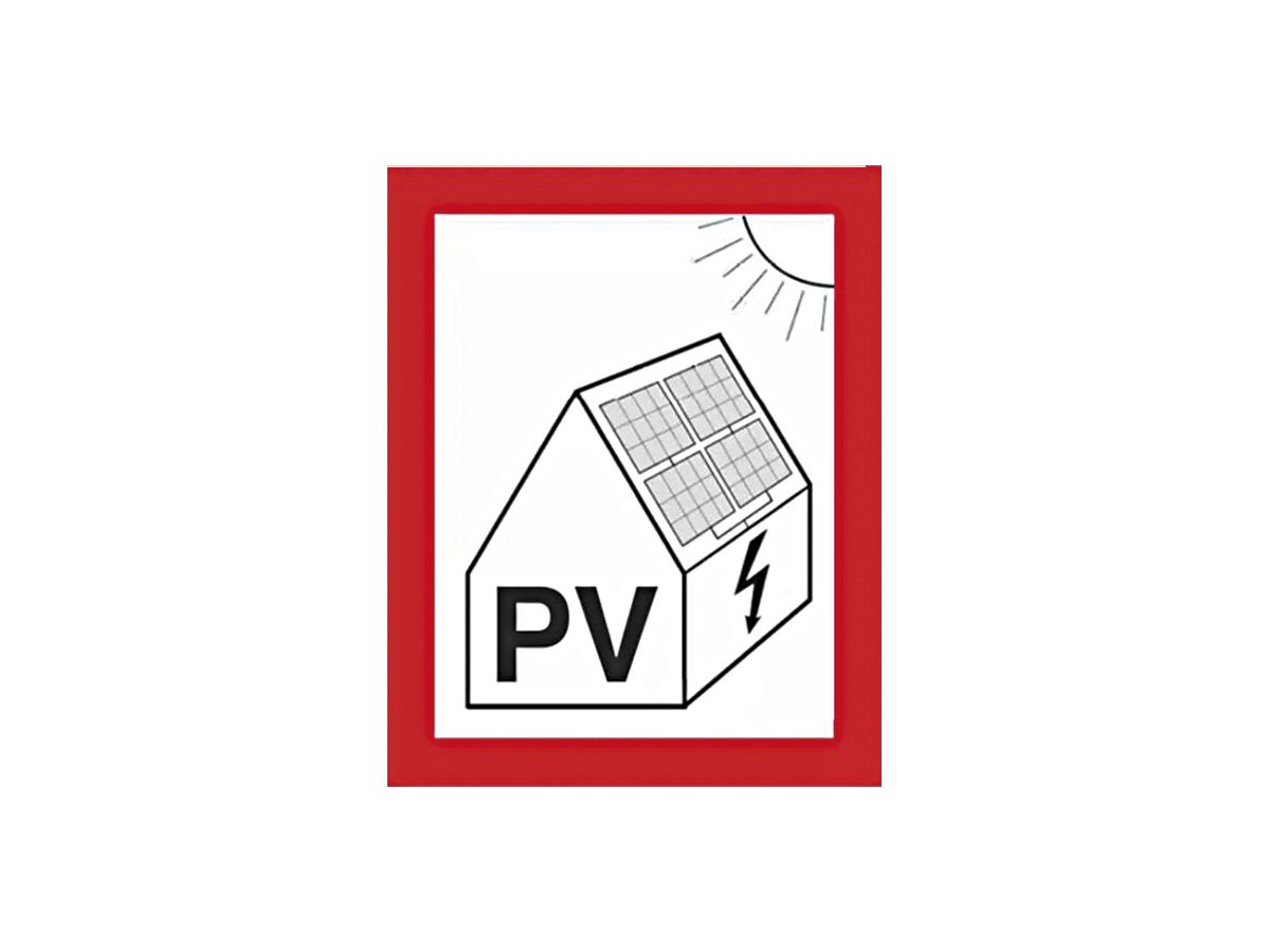 Brandschutzmarkierung CIMCO mit PV 105×148mm weiss/rot