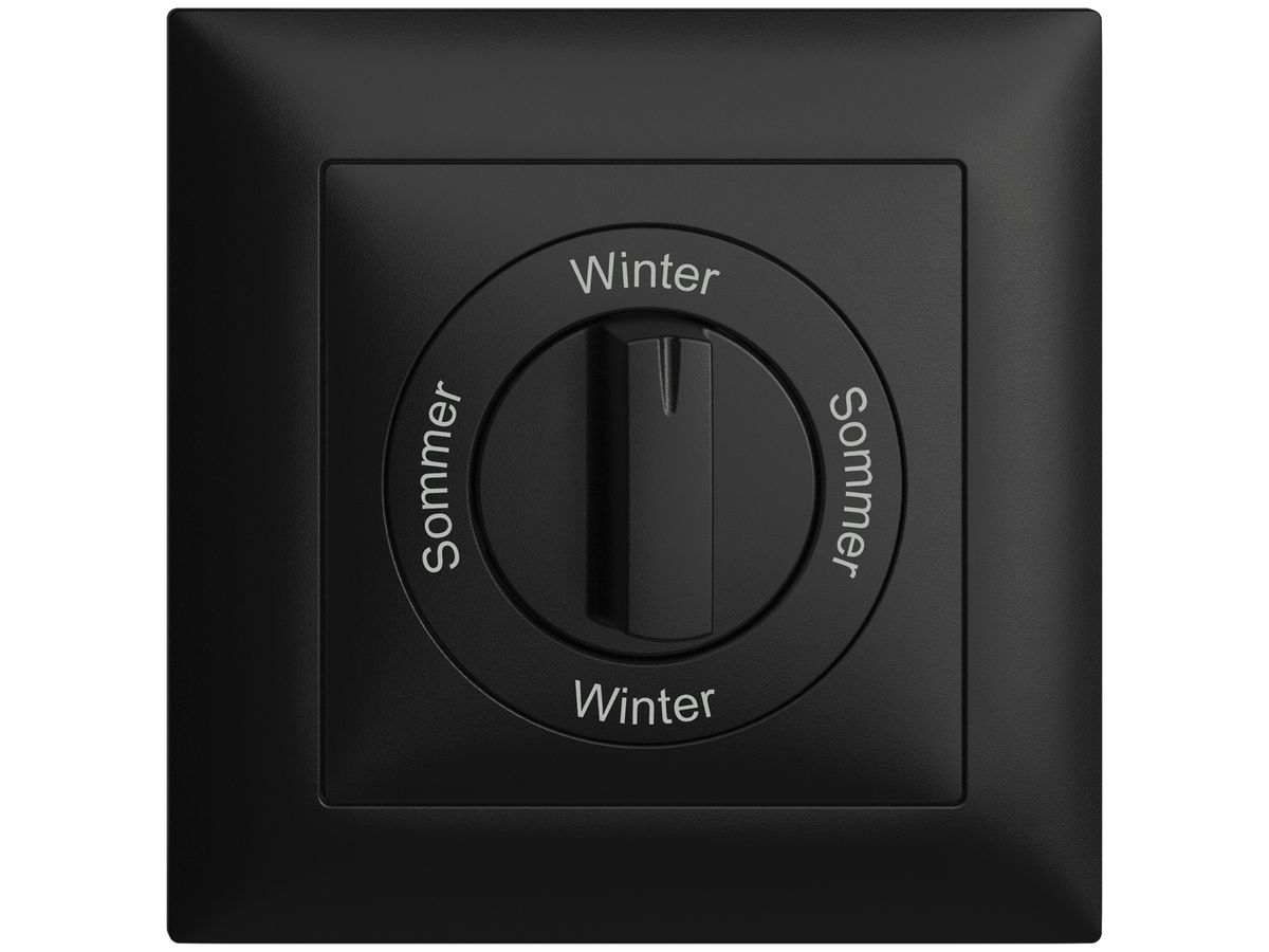 Frontset Sommer-Winter-Sommer-Winter EDIZIOdue 88×88mm schwarz