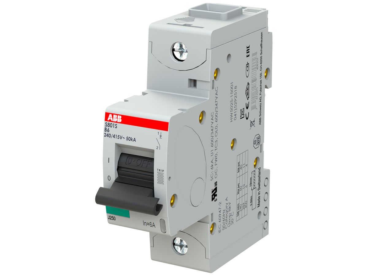 Leitungsschutzschalter ABB S801S-B6 1P 230V B-6A 50kA 1.5TE