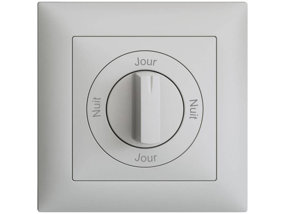 Frontset Nuit-Jour-Nuit-Jour EDIZIOdue 88×88mm hellgrau