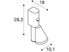 Wandleuchte SLV T-TUBE PIR GU10 1×10W IP44 DIM 283×180mm schwarz