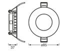 EB-LED-Downlight LDV DL SLIM 4.5W 240lm 3000K Ø85mm weiss